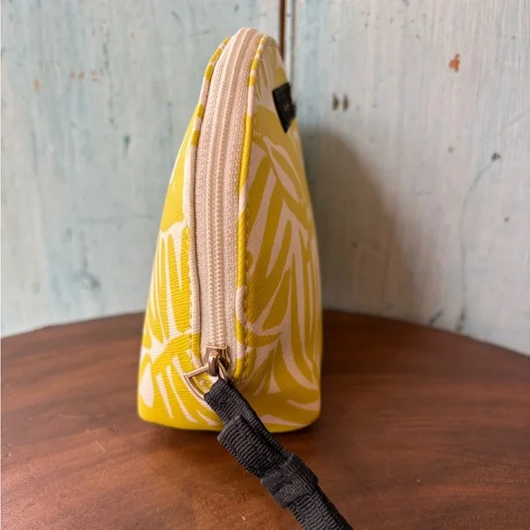 Kate Spade Citron & White Palm Print Cosmetics Bag - Picture 3 of 9